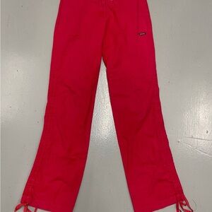 Bright Pink Pants with Side Ties